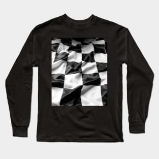 Checkered Flag in 3D First to the Chequered Flag Long Sleeve T-Shirt